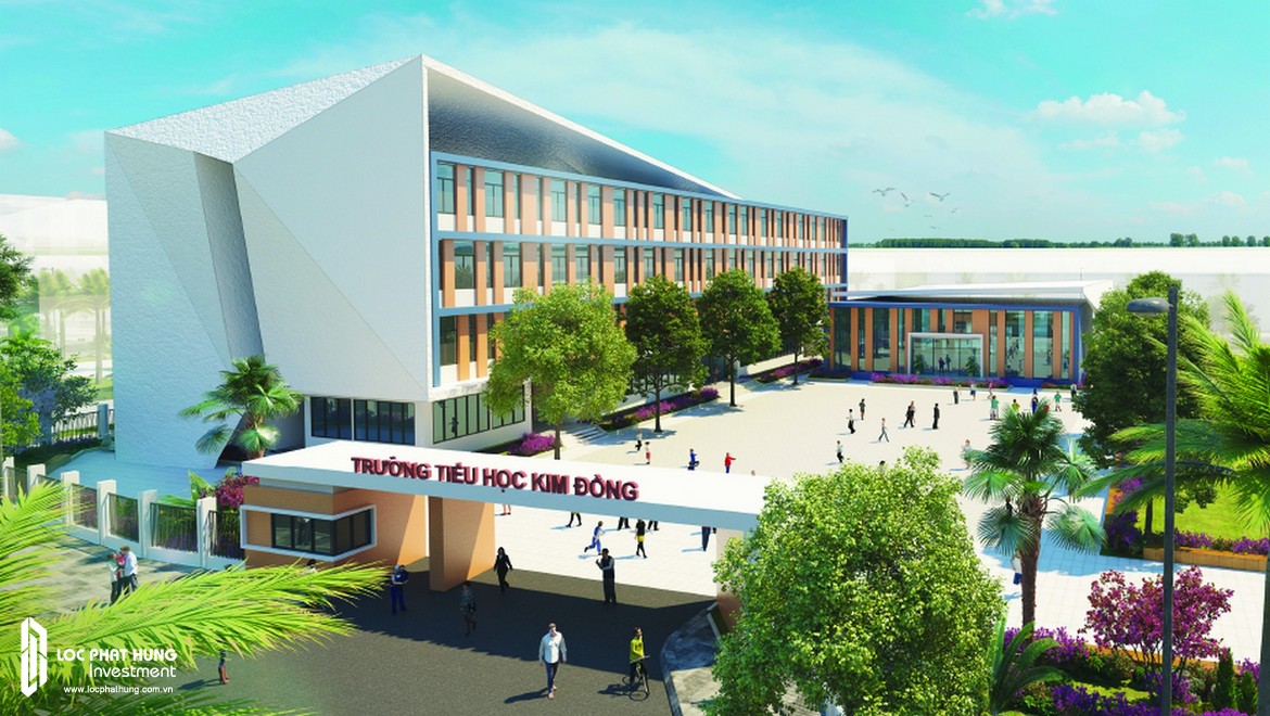 Trường Tiểu học Kim Đồng được khởi công xây dựng trên diện tích 8.000m2 vào tháng 4/2018