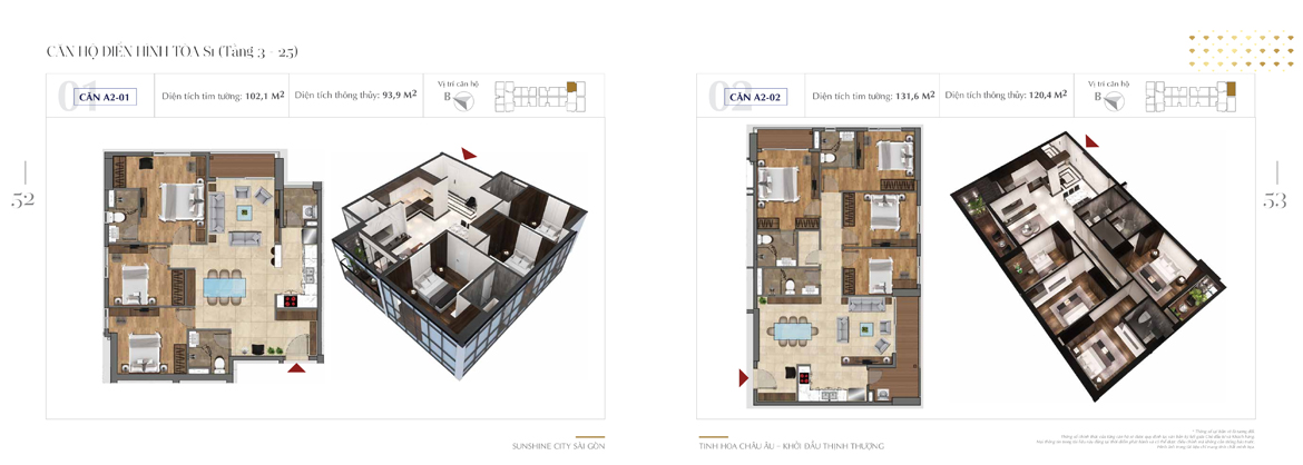Mặt bằng thiết kế chi tiết Block S1 dự án Sunshine City Sài Gòn Quận 7 - Mã căn hộ S1-A2-01 + S1-A1-02