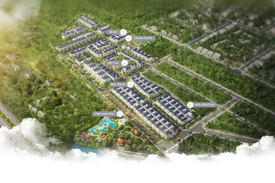 Mặt bằng tổng thể dự án nhà phố Verosa Park Khang Điền Quận 9. LH: 0938 116 394 xem thực tế dự án