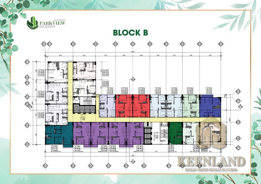 Mặt bằng dự án căn hộ chung cư Park View Thuận An Đường Nguyễn Du chủ đầu tư Sudic