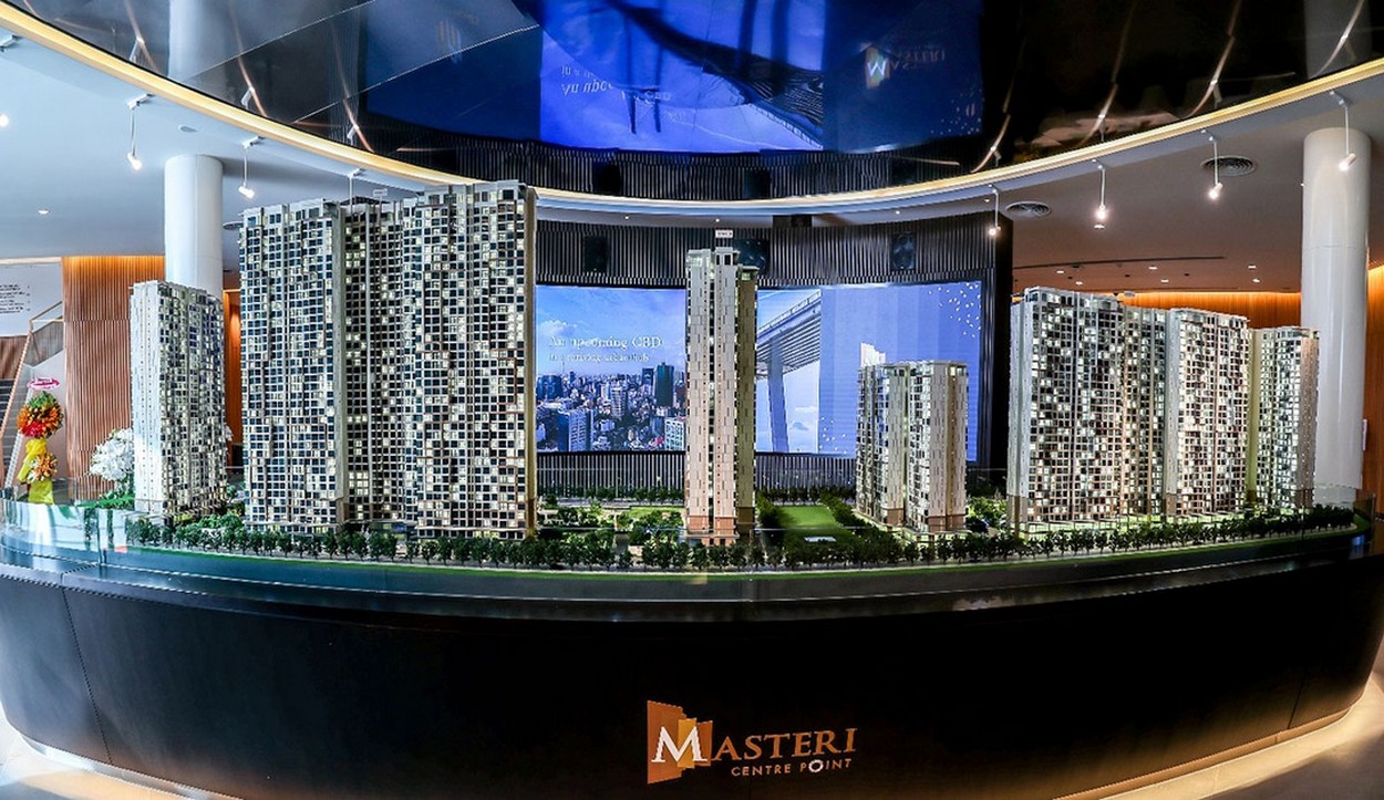 Sa bàn 3D đặt tại căn hộ mẫu Masteri Centre Point